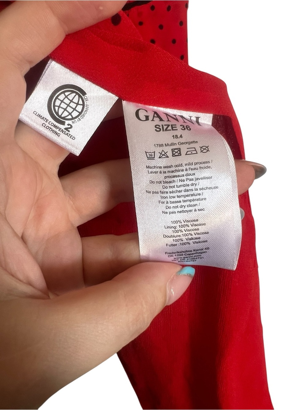 GIANNI Polka Dot Midi Wrap Dress - Picture 9 of 10